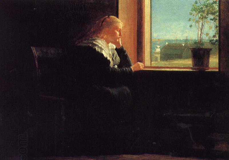 Winslow Homer Watching the Sea oil painting picture